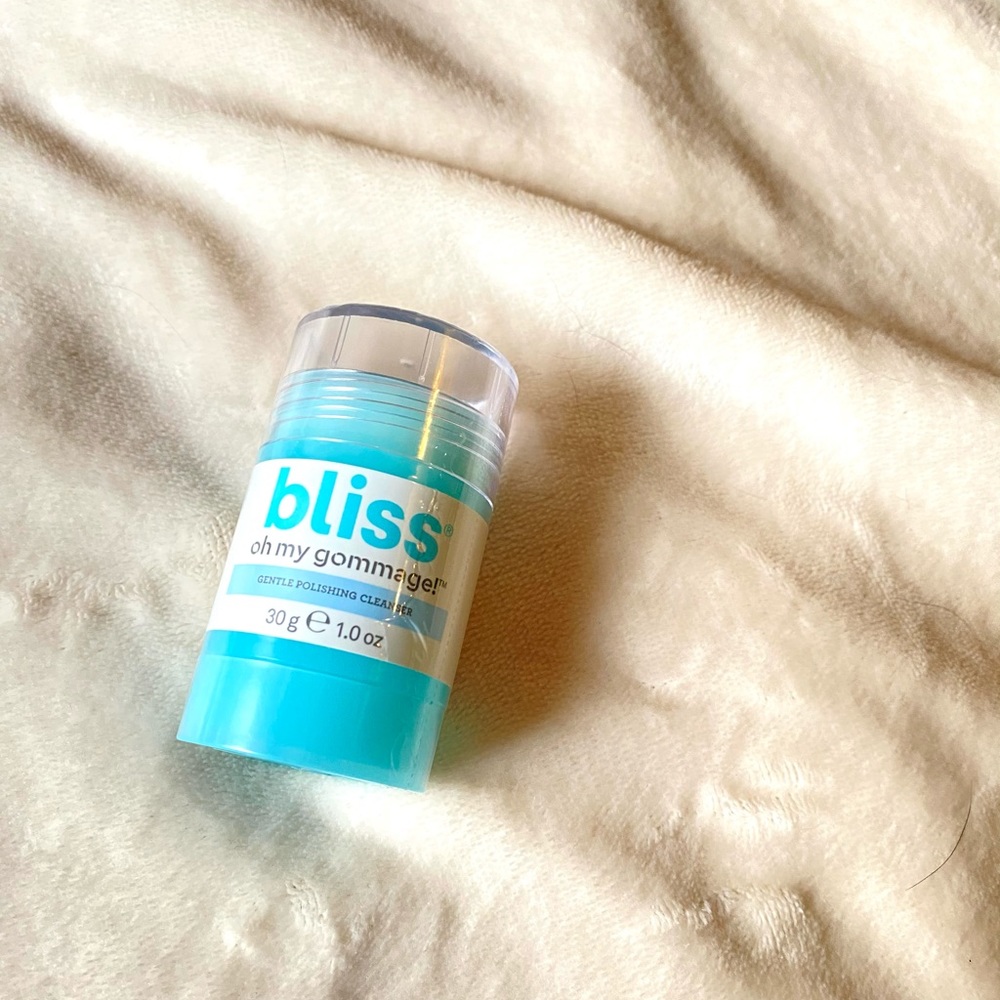 Bliss, oh my gommage, gentle polishing cleanser.